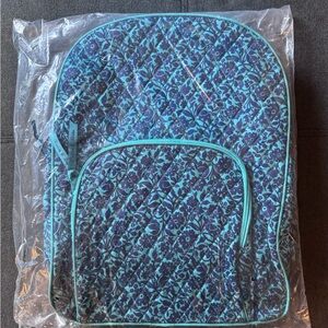 Quilted Floral Kids Backpack in Blue/Turquoise